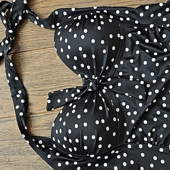Polka Dotted Swim top - Picture 2 of 4